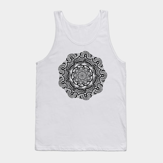 Mandala #9. Hearts and Flowers mandala. Tank Top by wiccked